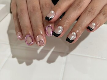 シェリーラメール 新宿店(cherie la mer)/ホロ囲みネイル