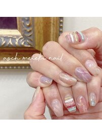 涼しげネイル