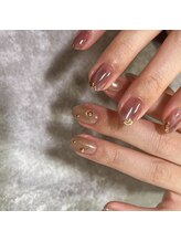 エクリプス(ECLIPSE)/くすみピンクのニュアンスネイル