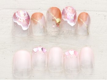 ノーネイル アゲオ イオンモール上尾(NO NAIL AGEO)の写真/気分が上がるデザイン♪心ときめくようなネイルを【写真】新作6/1～砂浜シェルハートネイル¥4990♪