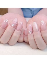 ピオニーネイル(peony nail)/大人気　人魚の鱗ネイル
