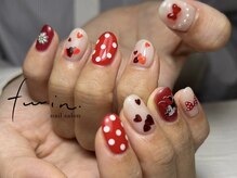 ツイン(twin.)/ミニーちゃんネイル♪
