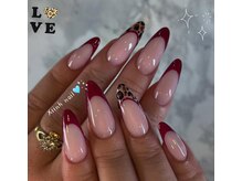 シン(XIINH)/フレンチネイルヒョウ柄