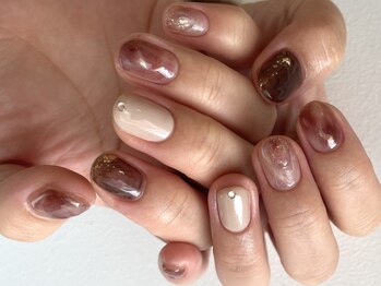 クルネ(QULNE)/ニュアンス/ブラウン/ボルドー