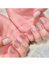 ビジューネイル/冬ネイル