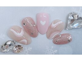 ハート　ストーン ラメ　ホロ