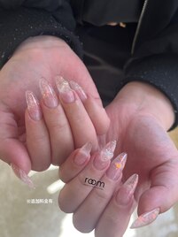クリア感×スカルプネイル
