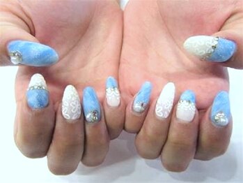 ワンラブネイルズ 池袋店(One Love Nails)の写真/【大人気★オフ込75分やり放題¥7990】パーツ/シールもつけ放題♪マグネット/オーロラ/ミラー/アクセサリー