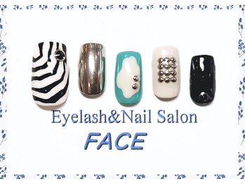 アイラッシュアンドネイルサロン フェイス(Eyelash&NailSalon FACE)/ハンド定額ネイル　￥7.500