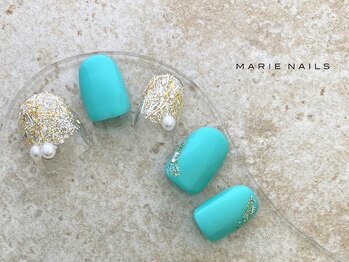 マリー ネイルズ いわきラトブ店(MARIE NAILS)/定額5,500円税込ターコイズ0724b