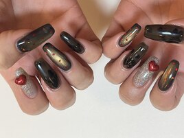 バレンタインネイル