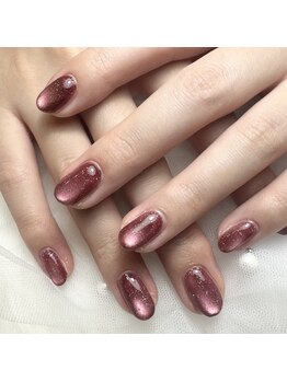 色っぽボルドーネイル