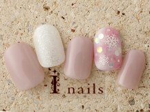 アイネイルズ 町田店(I nails)/スノーピンクグリッター　7980円