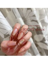 リッシュ ドゥ(RICHE deux)/オレンジ×オーロラネイル！