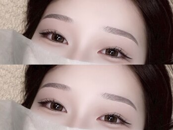 アールスラッシュ 岡山駅前店(R slash)の写真/【黄金比×骨格診断】お客様に似合うアイブロウデザインをご提案★眉が整うと自信がつく！メイク時短にも◎