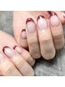 【Clear base with french tips】 french nail tips for  5555yen