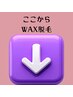 ここからWAX脱毛メニューです