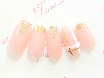 ティアラリュクス 東林間店(Tiara Luxe)/ミラーチェックネイル