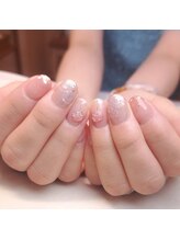 ピオニーネイル(peony nail)/花火とヨーヨー　夏祭りネイル
