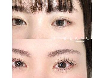 アイラッシュサロン ブラン 天満屋福山ポートプラザ店(Blanc)の写真/【上下まつ毛パーマが大好評♪】パリジェンヌで根元から立ち上げor毛先までカール,お好みで選択可能◎