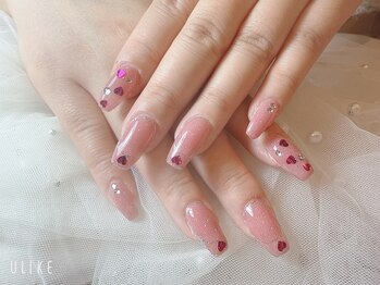 バレンタインネイル