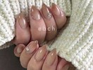 グラデーション×ラメ×ビジュー