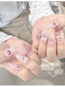 春大人気さくらぽんネイル