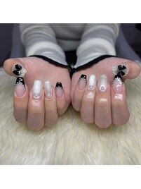 ワンホンネイル★リボンネイル