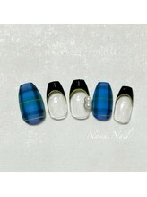 ナナネイル(Nana.Nail)/ギンガムチェックマットネイル
