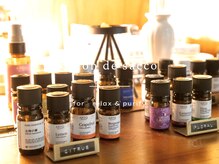 サロン ド サッコ(salon de sacco)の雰囲気（精油／すべてのメニューでオーガニックアロマを使用いたします）