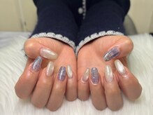 ロエン 北岡崎(ROEN)/マグネット×チェックネイル