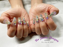 【自爪ネイル】ゴテゴテネイル