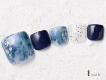 アイネイルズ 横浜WEST店(I-nails)/フットネイビーニュアンス8480円