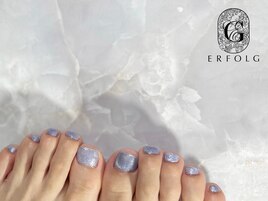 爽やかブルーのフットネイル☆