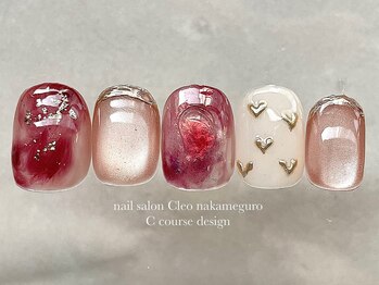 クレオ 中目黒店(Cleo)/【9月】ハートミラーネイル