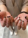 フレンチ×マグネットネイル