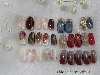 シックエクラ バイ リフレ21(chic eclat by Refre21)の写真/≪削らない!傷めない!ピールオフジェル導入≫デザイン豊富/高コスパで満足度◎【定額¥6900/¥7900】
