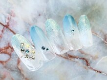 ネイルアンドアイラッシュスタジオ シュシュ(chouchou)/爽やか夏ネイル