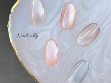 ネイルズアリー 立川店(Nails ally)/水光マグネット×ステンドグラス