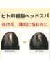 【髪の状態や抜け毛に悩む方の為のヒト幹細胞ヘッドスパ＋EMS微弱電流】60分 