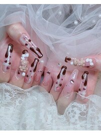 チョコくまホイップネイル