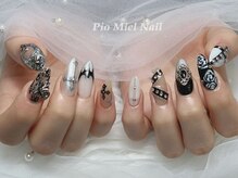 ピオミエルネイル 新宿(pio miel nail)/ゴシック系ブラックネイル