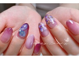 紫陽花ネイル