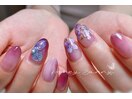 紫陽花ネイル