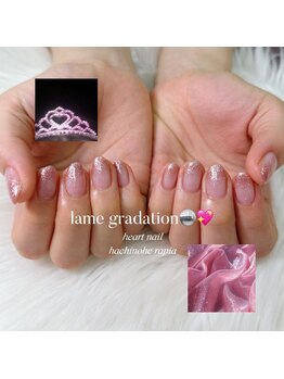 はあとねいる 八戸ラピア店/ピンクラメグラネイル