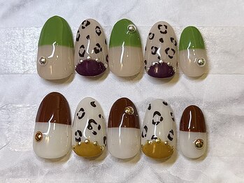 ネイルサロン ブリオン(Nail Salon Bullion)/カラフルレオパードネイル