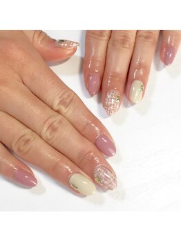 テラックス/ツイードネイル パープル