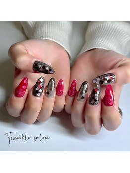 ハートバレンタインネイル♪