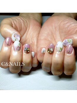 シーアンドネイルズ(C&NAILS)/定額デザイン＋ストーン追加