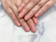 ネイルアトリエルカ(nail atelier LUCA)/W-641 春色シアーピンクネイル